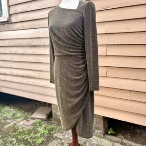 Maggy London Gold Metallic Cocktail Dress